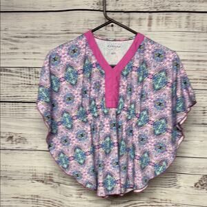 Cabana Life Swim Cover Up Girls Size 5 Pink Blue